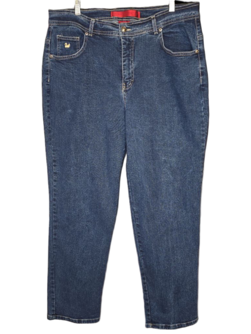 Gloria Vanderbilt Amanda Jeans Womens 16W Blue Stretch Denim High Rise Tapered